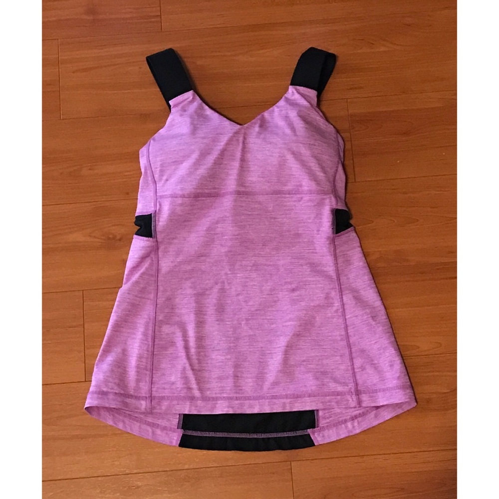 Lululemon Push Your Limits Tank Top Purple Black